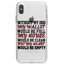 DistinctInk® Clear Shockproof Hybrid Case for Apple iPhone / Samsung Galaxy / Google Pixel - Without Dog, Wallet Full House Clean