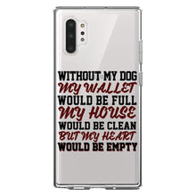 DistinctInk® Clear Shockproof Hybrid Case for Apple iPhone / Samsung Galaxy / Google Pixel - Without Dog, Wallet Full House Clean