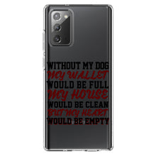 DistinctInk® Clear Shockproof Hybrid Case for Apple iPhone / Samsung Galaxy / Google Pixel - Without Dog, Wallet Full House Clean