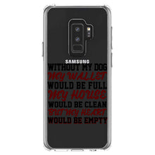 DistinctInk® Clear Shockproof Hybrid Case for Apple iPhone / Samsung Galaxy / Google Pixel - Without Dog, Wallet Full House Clean