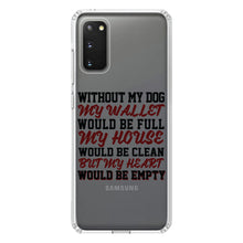 DistinctInk® Clear Shockproof Hybrid Case for Apple iPhone / Samsung Galaxy / Google Pixel - Without Dog, Wallet Full House Clean