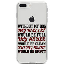 DistinctInk® Clear Shockproof Hybrid Case for Apple iPhone / Samsung Galaxy / Google Pixel - Without Dog, Wallet Full House Clean