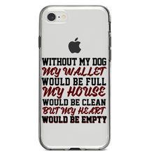 DistinctInk® Clear Shockproof Hybrid Case for Apple iPhone / Samsung Galaxy / Google Pixel - Without Dog, Wallet Full House Clean
