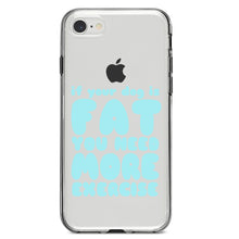 DistinctInk® Clear Shockproof Hybrid Case for Apple iPhone / Samsung Galaxy / Google Pixel - If Your Dog is Fat, You Need Exercise