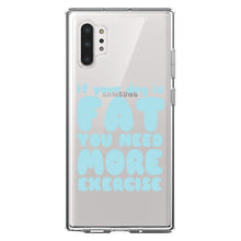 DistinctInk® Clear Shockproof Hybrid Case for Apple iPhone / Samsung Galaxy / Google Pixel - If Your Dog is Fat, You Need Exercise
