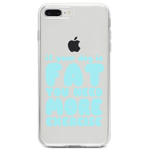DistinctInk® Clear Shockproof Hybrid Case for Apple iPhone / Samsung Galaxy / Google Pixel - If Your Dog is Fat, You Need Exercise