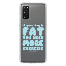 DistinctInk® Clear Shockproof Hybrid Case for Apple iPhone / Samsung Galaxy / Google Pixel - If Your Dog is Fat, You Need Exercise