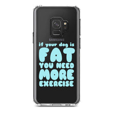 DistinctInk® Clear Shockproof Hybrid Case for Apple iPhone / Samsung Galaxy / Google Pixel - If Your Dog is Fat, You Need Exercise