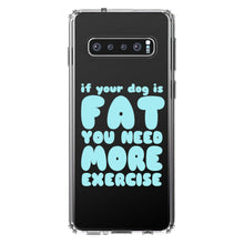 DistinctInk® Clear Shockproof Hybrid Case for Apple iPhone / Samsung Galaxy / Google Pixel - If Your Dog is Fat, You Need Exercise