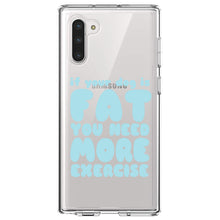 DistinctInk® Clear Shockproof Hybrid Case for Apple iPhone / Samsung Galaxy / Google Pixel - If Your Dog is Fat, You Need Exercise