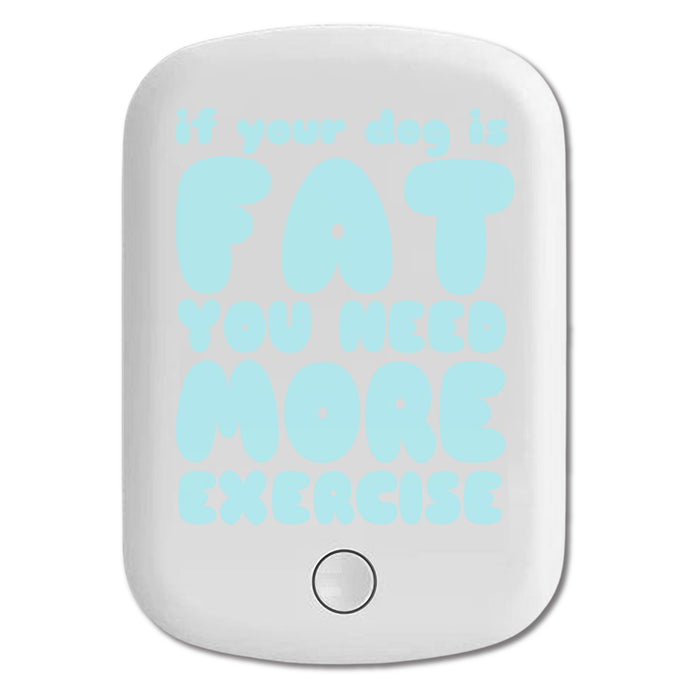 DistinctInk Magnetic Battery Pack, Wireless Portable Charger with USB-C Cable, Compatible with MagSafe iPhone 14 / 13 / 12 Series - If Your Dog is Fat, You Need Exercise
