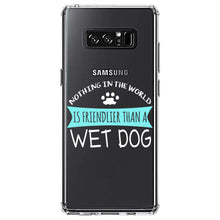 DistinctInk® Clear Shockproof Hybrid Case for Apple iPhone / Samsung Galaxy / Google Pixel - Nothing Friendlier Than a Wet Dog