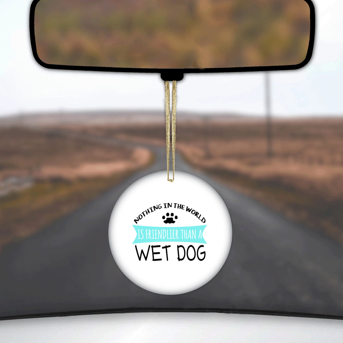 Nothing Friendlier Than a Wet Dog Ceramic Ornament, view 3