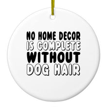 DistinctInk® Hanging Ceramic Christmas Tree Ornament with Gold String - Great Gift / Present - 2 3/4 inch Diameter - No Home Décor Complete without Dog Hair