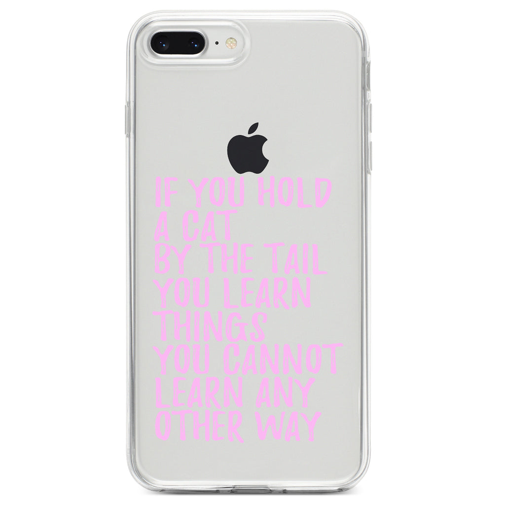 Hold a Cat by the Tail, Learn Things Clear Shockproof iPhone Case, view 6