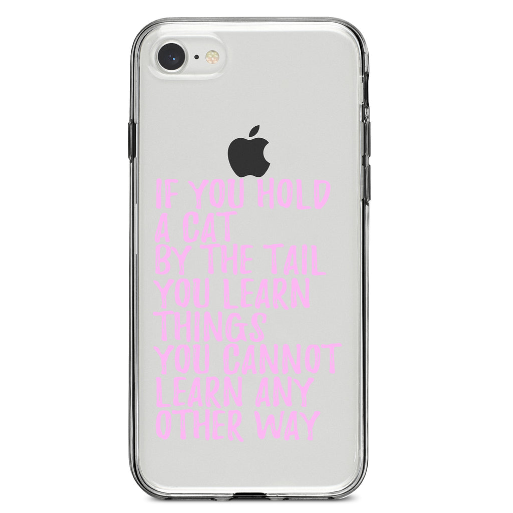 Hold a Cat by the Tail, Learn Things Clear Shockproof iPhone Case, view 5