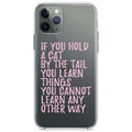 Hold a Cat by the Tail, Learn Things Clear Shockproof iPhone Case
