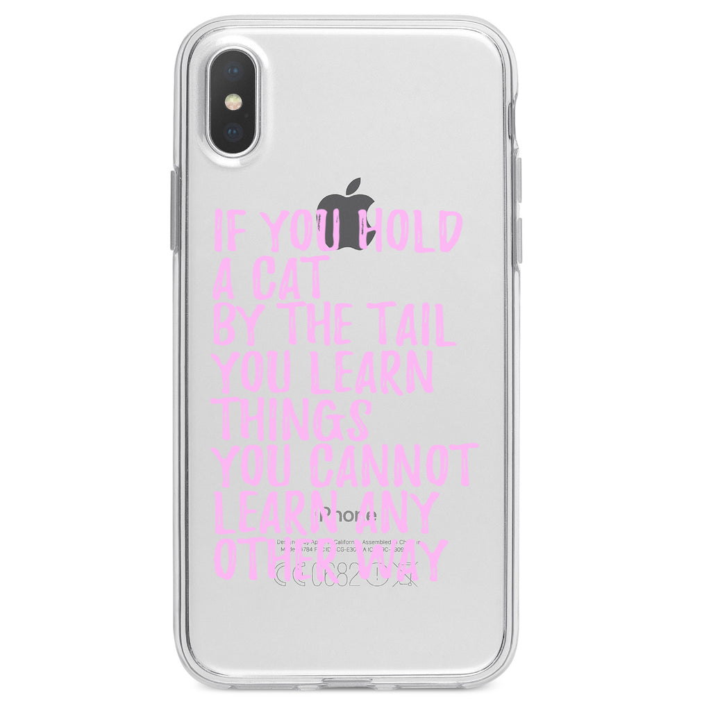Hold a Cat by the Tail, Learn Things Clear Shockproof iPhone Case, view 3