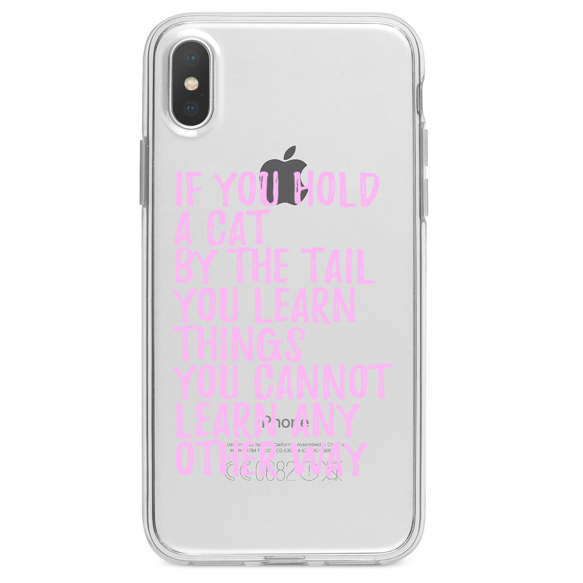 Hold a Cat by the Tail, Learn Things Clear Shockproof iPhone Case, view 3