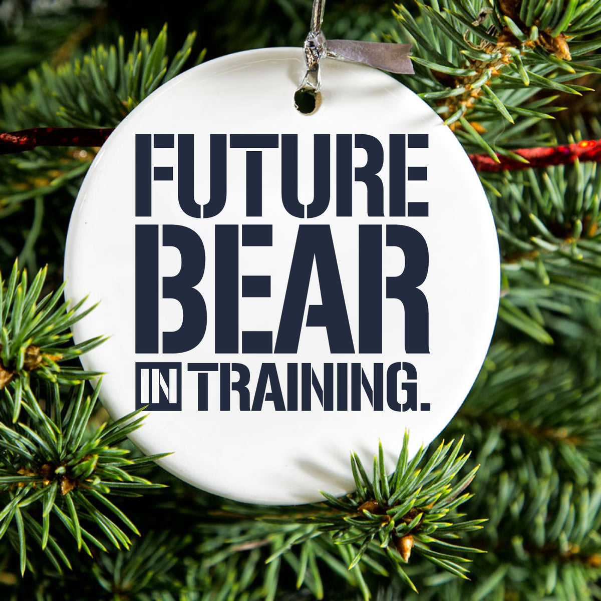 Future Bear in Training Ceramic Ornament, view 2