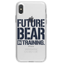 DistinctInk® Clear Shockproof Hybrid Case for Apple iPhone / Samsung Galaxy / Google Pixel - Future Bear in Training