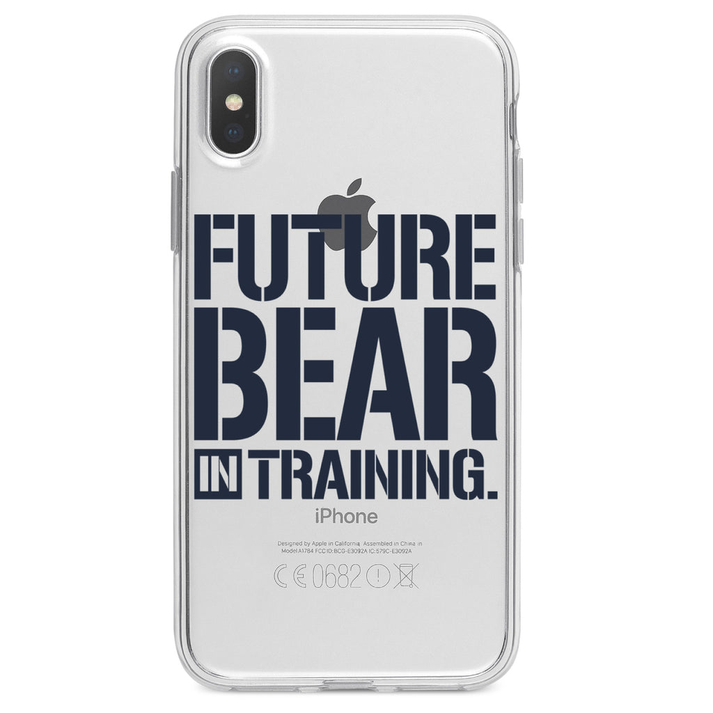 Future Bear in Training Clear Shockproof iPhone Case, view 4