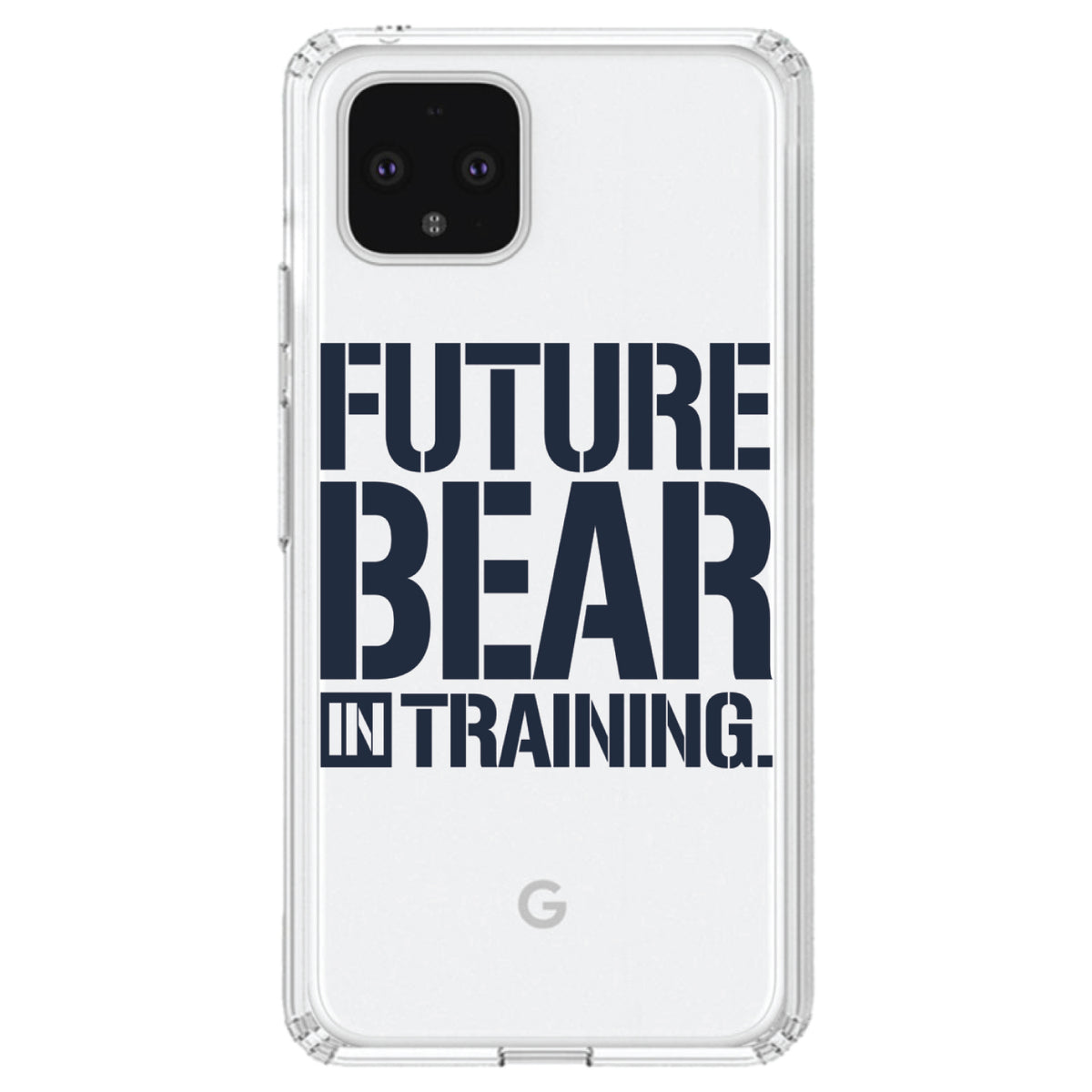 Future Bear in Training Clear Shockproof iPhone Case, view 24