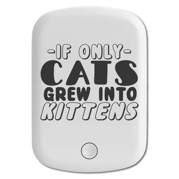 DistinctInk Magnetic Battery Pack, Wireless Portable Charger with USB-C Cable, Compatible with MagSafe iPhone 14 / 13 / 12 Series - If Only Cats Grew Into Kittens
