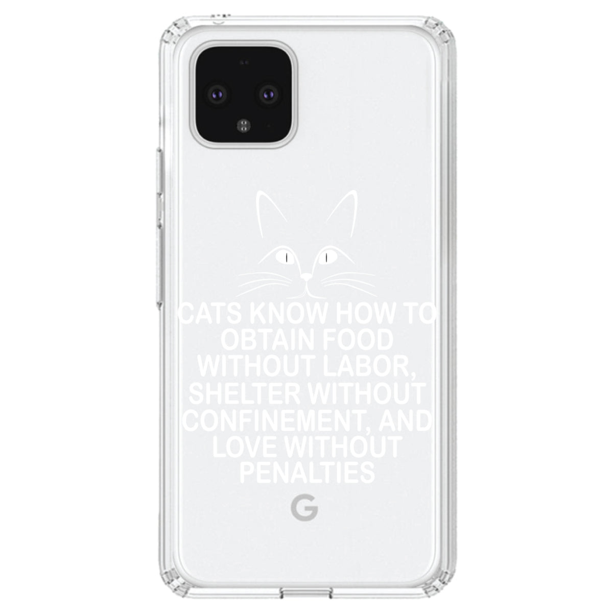 Cats Obtain Food without Labor Clear Shockproof iPhone Case, view 24