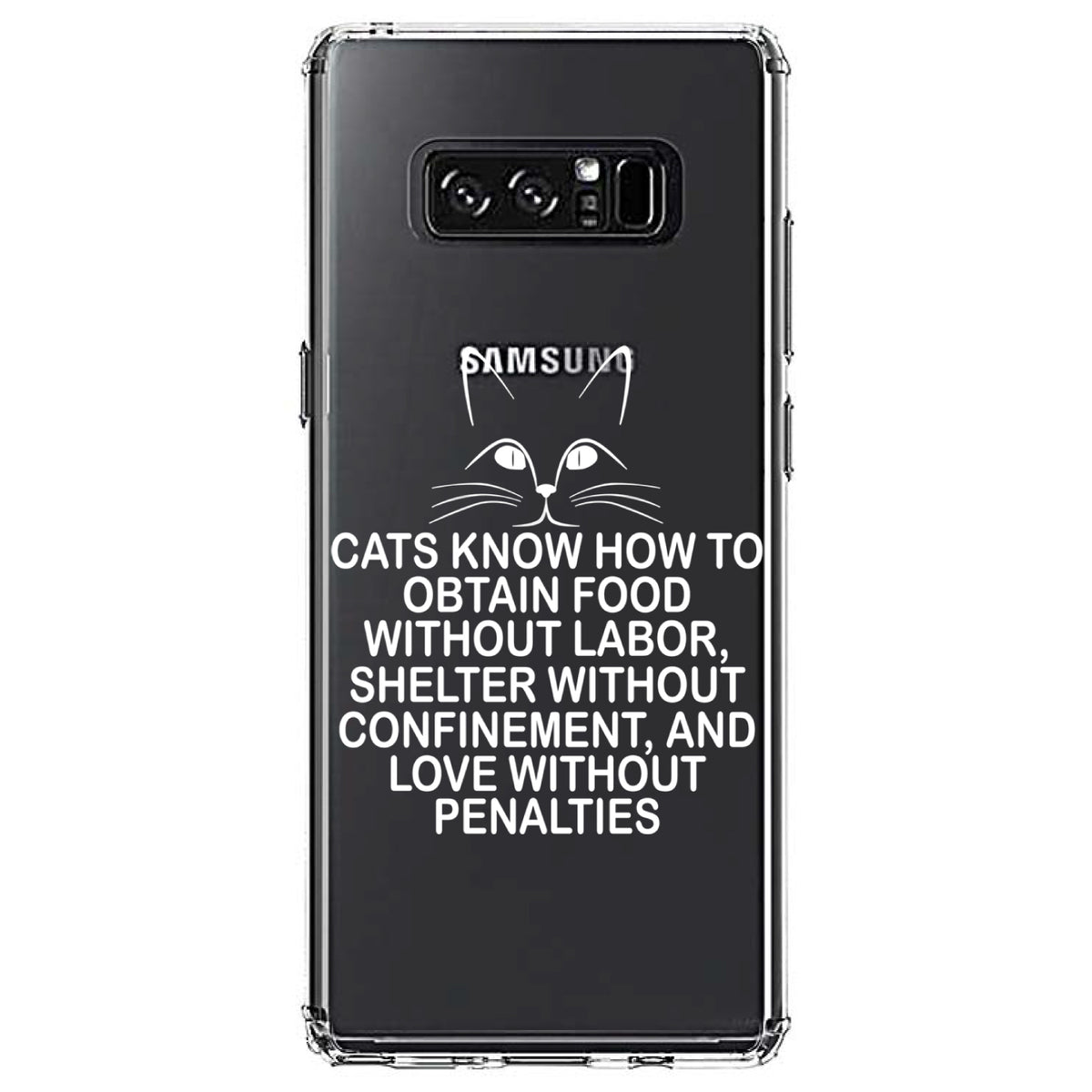 Cats Obtain Food without Labor Clear Shockproof iPhone Case, view 12