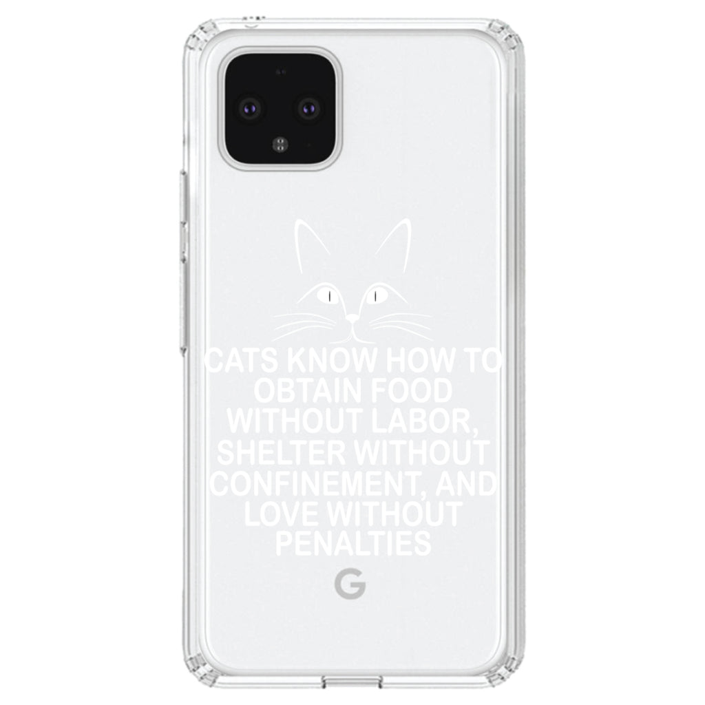 Cats Obtain Food without Labor Clear Shockproof iPhone Case, view 23