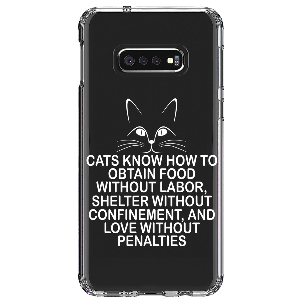 Cats Obtain Food without Labor Clear Shockproof iPhone Case, view 18