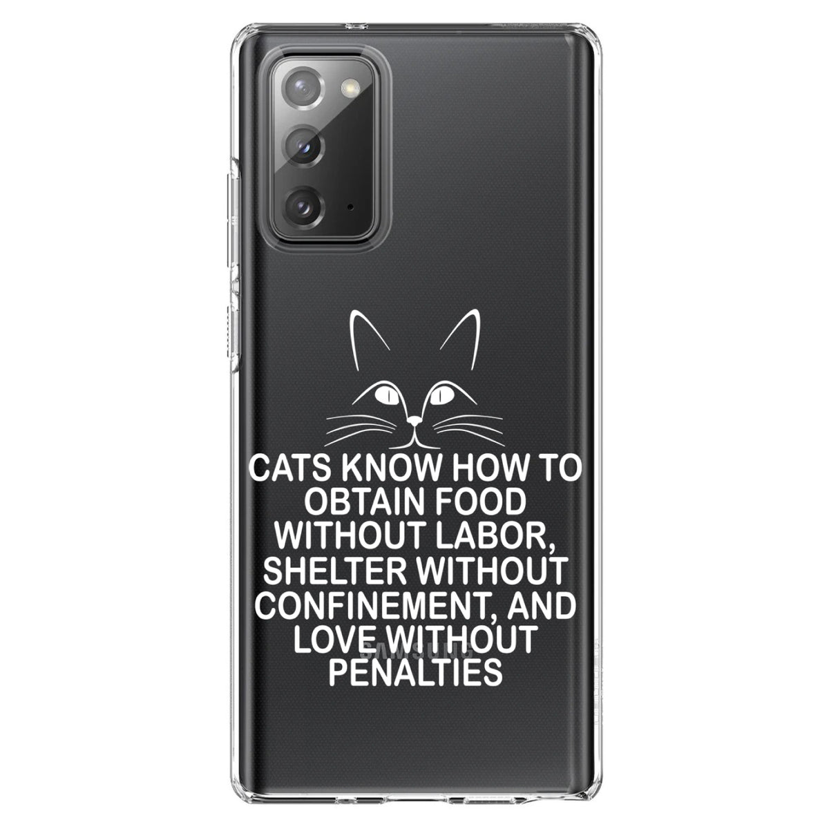 Cats Obtain Food without Labor Clear Shockproof iPhone Case, view 7