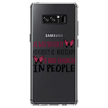 DistinctInk® Clear Shockproof Hybrid Case for Apple iPhone / Samsung Galaxy / Google Pixel - Butterfly - Adversity Necessary Build Character