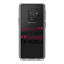 DistinctInk® Clear Shockproof Hybrid Case for Apple iPhone / Samsung Galaxy / Google Pixel - Butterfly - Adversity Necessary Build Character