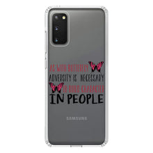 DistinctInk® Clear Shockproof Hybrid Case for Apple iPhone / Samsung Galaxy / Google Pixel - Butterfly - Adversity Necessary Build Character