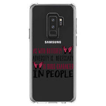 DistinctInk® Clear Shockproof Hybrid Case for Apple iPhone / Samsung Galaxy / Google Pixel - Butterfly - Adversity Necessary Build Character