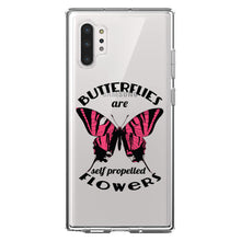 DistinctInk® Clear Shockproof Hybrid Case for Apple iPhone / Samsung Galaxy / Google Pixel - Butterflies are Self Propelled Flowers