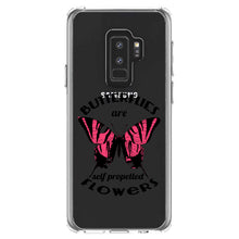 DistinctInk® Clear Shockproof Hybrid Case for Apple iPhone / Samsung Galaxy / Google Pixel - Butterflies are Self Propelled Flowers
