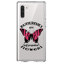 DistinctInk® Clear Shockproof Hybrid Case for Apple iPhone / Samsung Galaxy / Google Pixel - Butterflies are Self Propelled Flowers