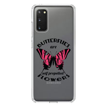 DistinctInk® Clear Shockproof Hybrid Case for Apple iPhone / Samsung Galaxy / Google Pixel - Butterflies are Self Propelled Flowers