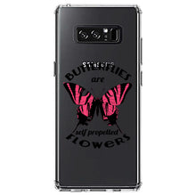 DistinctInk® Clear Shockproof Hybrid Case for Apple iPhone / Samsung Galaxy / Google Pixel - Butterflies are Self Propelled Flowers
