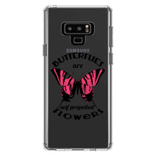 DistinctInk® Clear Shockproof Hybrid Case for Apple iPhone / Samsung Galaxy / Google Pixel - Butterflies are Self Propelled Flowers