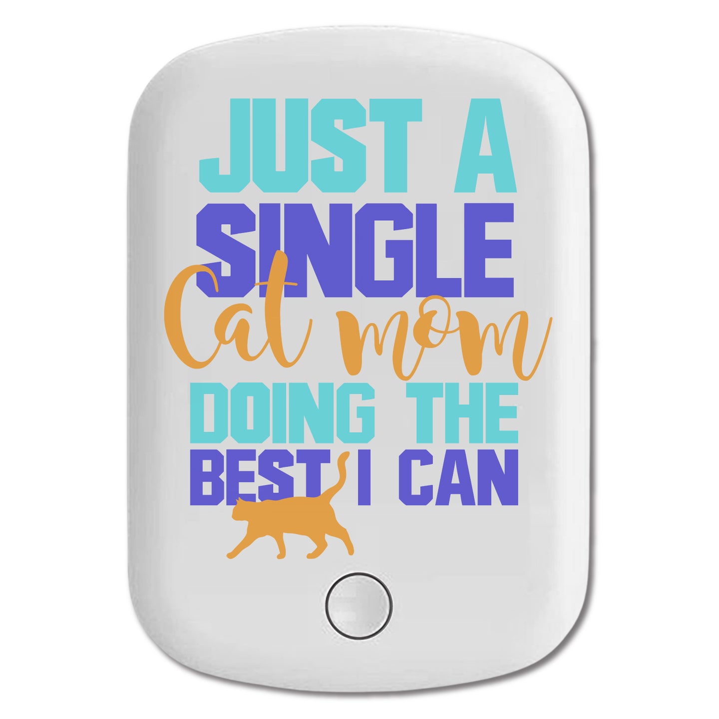 DistinctInk Magnetic Battery Pack, Wireless Portable Charger with USB-C Cable, Compatible with MagSafe iPhone 14 / 13 / 12 Series - Just a Single Cat Mom Doing The Best