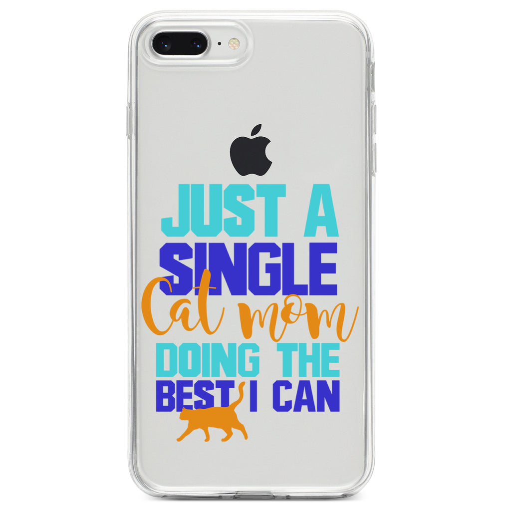 Just a Single Cat Mom Doing The Best Clear Shockproof iPhone Case, view 6