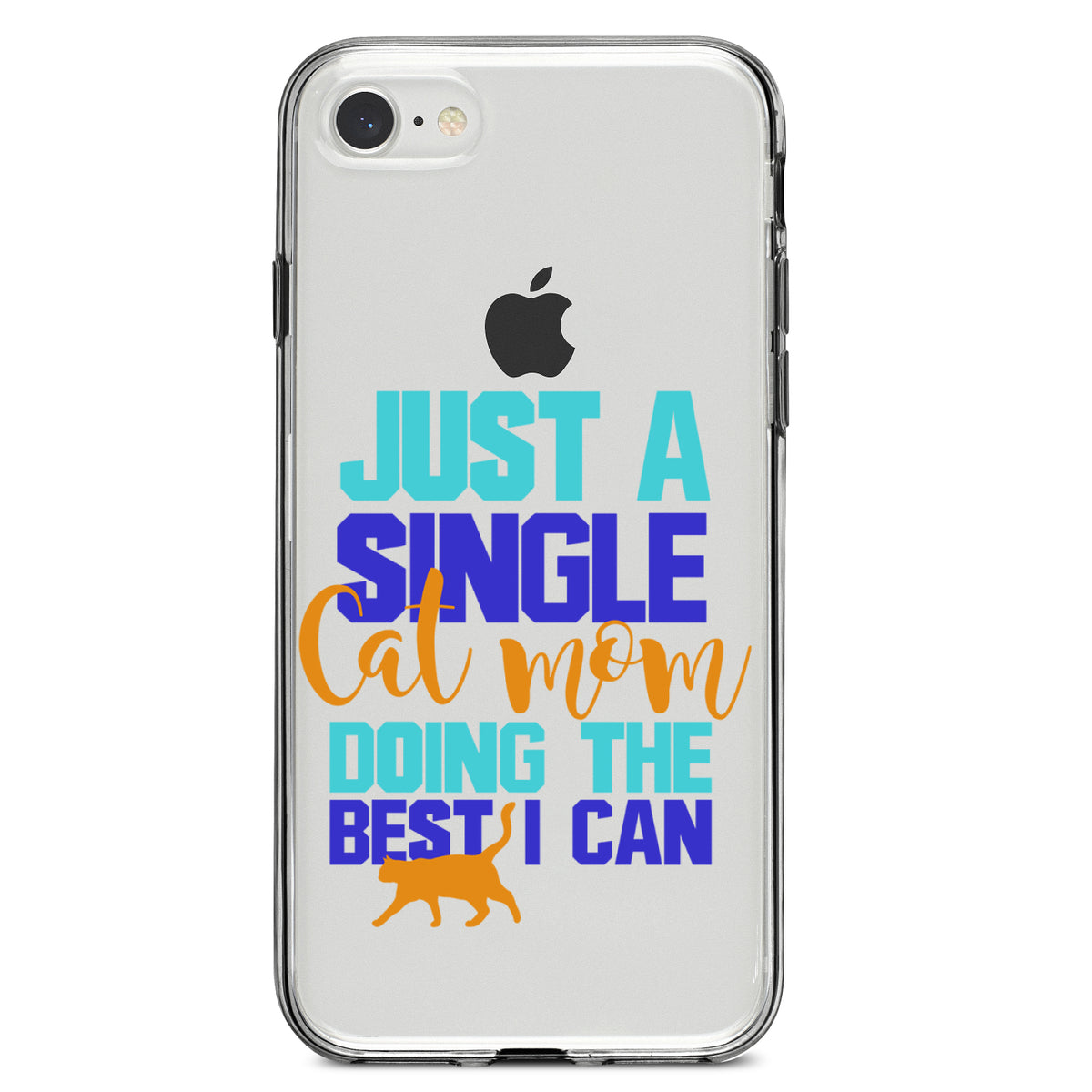 Just a Single Cat Mom Doing The Best Clear Shockproof iPhone Case, view 5