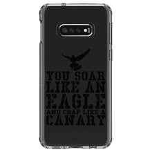 DistinctInk® Clear Shockproof Hybrid Case for Apple iPhone / Samsung Galaxy / Google Pixel - Soar Like Eagle, Crap Like a Canary