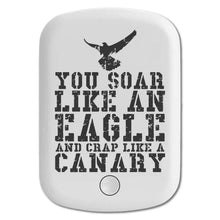 DistinctInk Magnetic Battery Pack, Wireless Portable Charger with USB-C Cable, Compatible with MagSafe iPhone 14 / 13 / 12 Series - Soar Like Eagle, Crap Like a Canary
