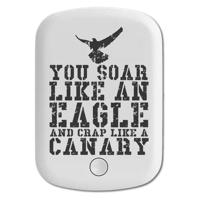 DistinctInk Magnetic Battery Pack, Wireless Portable Charger with USB-C Cable, Compatible with MagSafe iPhone 14 / 13 / 12 Series - Soar Like Eagle, Crap Like a Canary