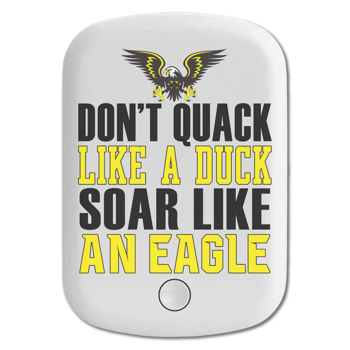 DistinctInk Magnetic Battery Pack, Wireless Portable Charger with USB-C Cable, Compatible with MagSafe iPhone 14 / 13 / 12 Series - Don't Quack Like Duck, Soar Like Eagle